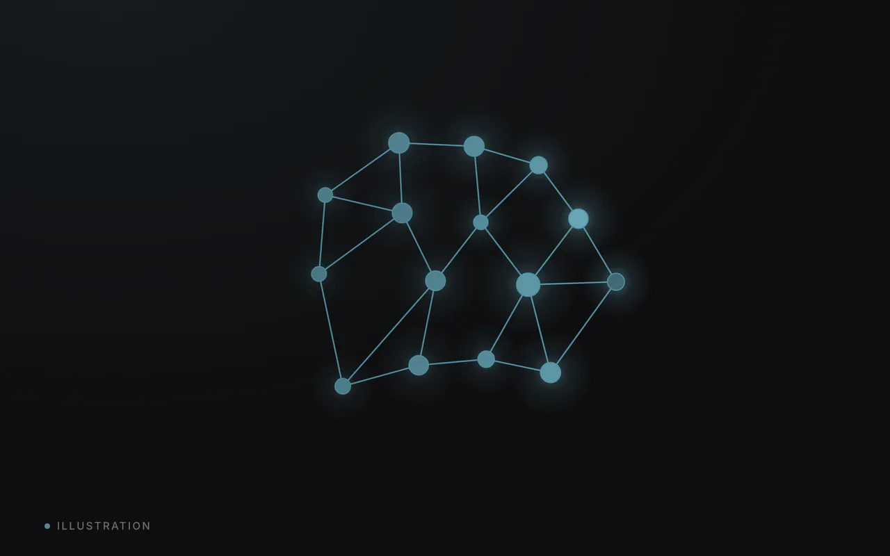 A small network mid pulse, lighting quickly.